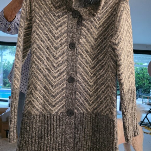 Maryline Italian Wool Blend Sweater Cardigan - Picture 5 of 15